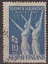 Finland 1947 Deportes 10 MK Azul Scott 266. Finlandia 266. Subida por susofe